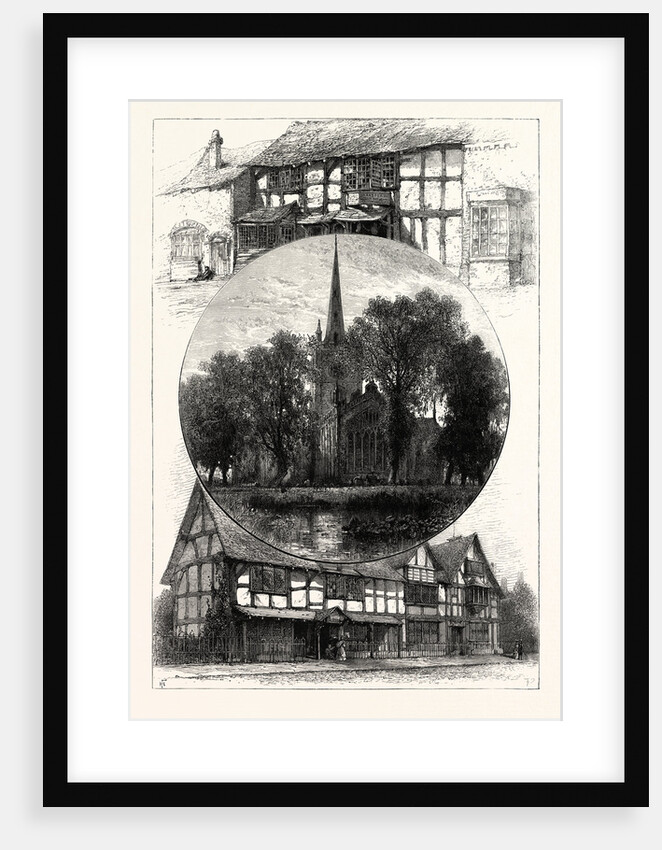 Stratford Church, and Shakespeare's House, Stratford Upon Avon, Stratford-Upon-Avon by Anonymous