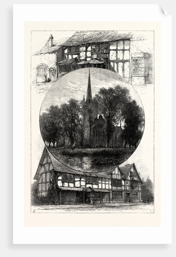 Stratford Church, and Shakespeare's House, Stratford Upon Avon, Stratford-Upon-Avon by Anonymous