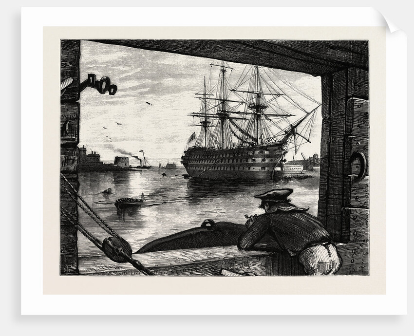 The Victory, Nelson's Ship. Horatio Nelson, 1st Viscount Nelson, British Admiral by Anonymous