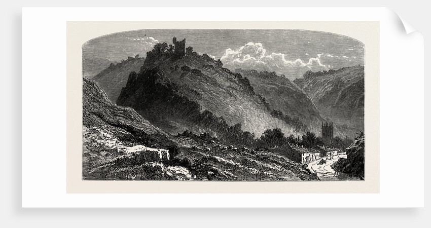 Peveril Castle, Also Castleton Castle or Peak Castle, Overlooking the Village of Castleton in the English County of Derbyshire by Anonymous