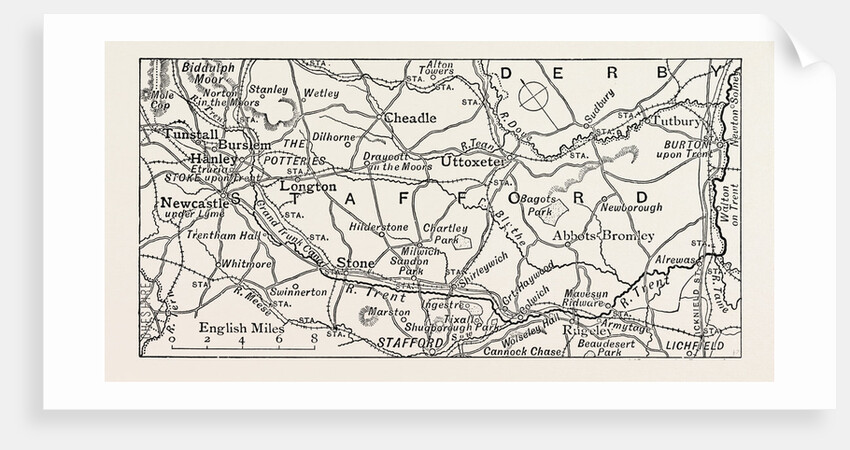 Map of the Trent, from the Source to Newton Solney by Anonymous