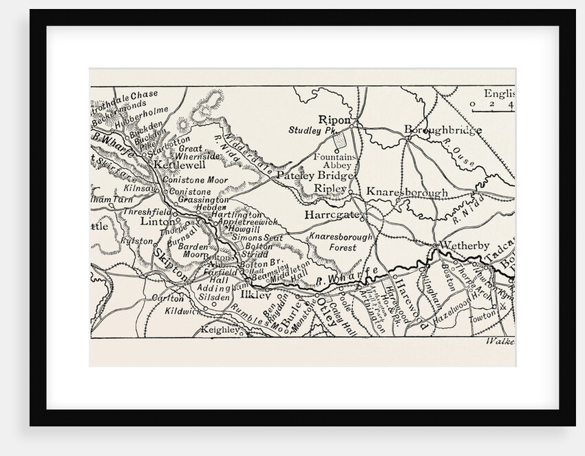 Map of the Course of the Wharfe by Anonymous