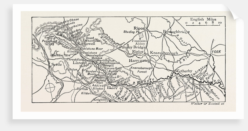 Map of the Course of the Wharfe by Anonymous