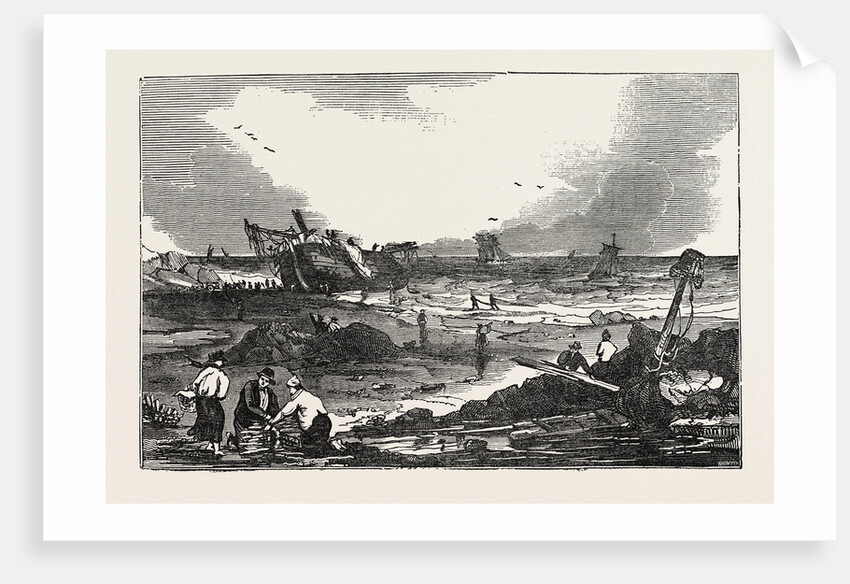 The Betsy Cains Ashore at Tynemouth by Anonymous