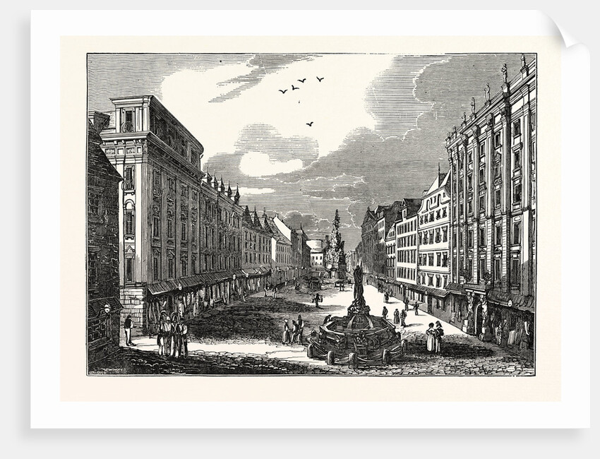 The Graben, a Leading Thoroughfare, in Vienna, Austria by Anonymous