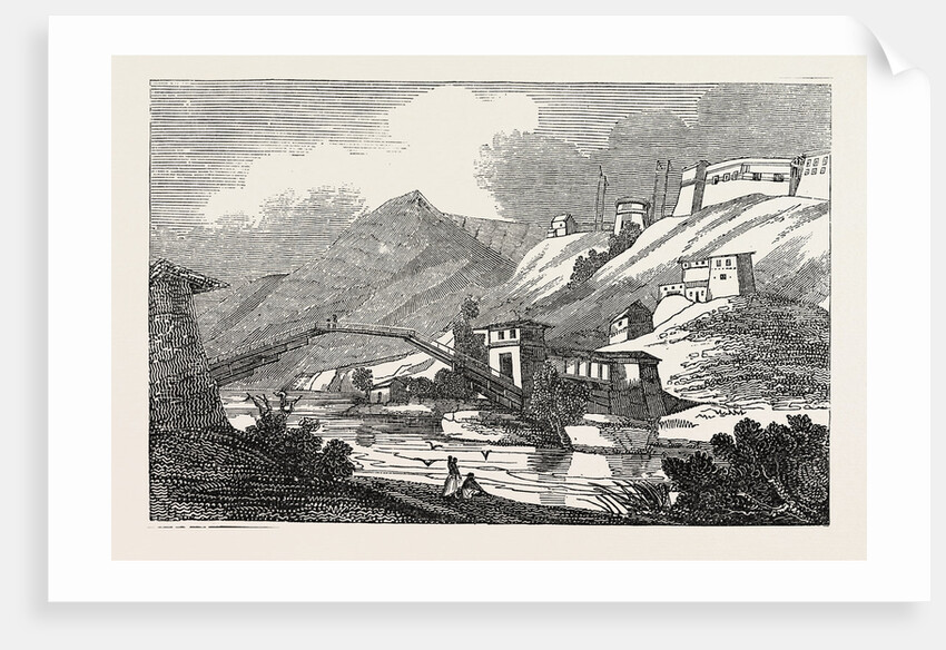 Fir Bridge and Castle of Wandipore, Thibet by Anonymous
