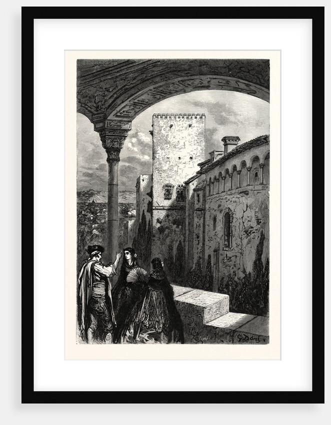 Northern Wall of the Alhambra, Granada by Anonymous