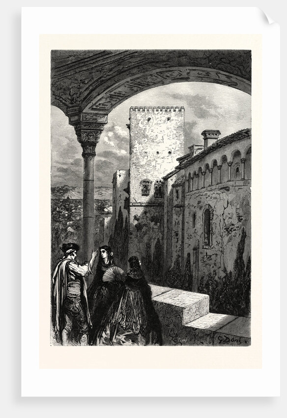 Northern Wall of the Alhambra, Granada by Anonymous