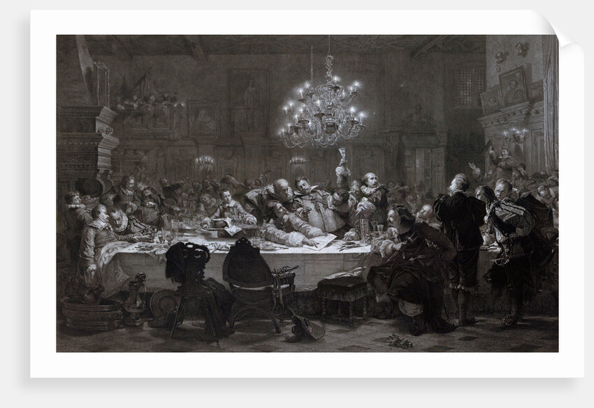 In 1634 Wallenstein Convoked Around Fifty Officers in Pilsen by Anonymous