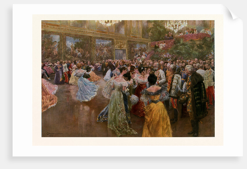 The Emperor Franz Josef at the Ball in the Redoutensaale of the Hofburg in Vienna by Anonymous