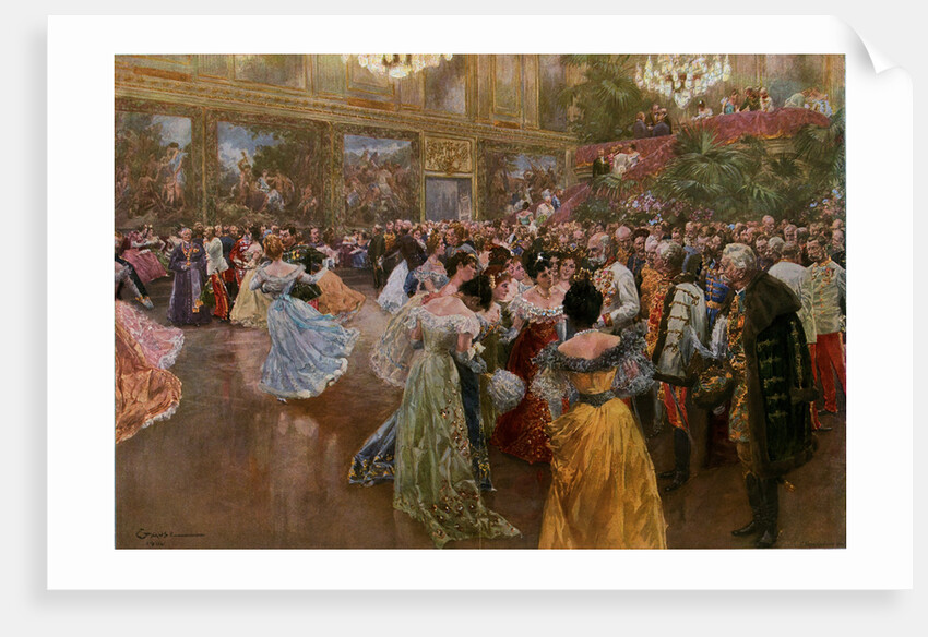 The Emperor Franz Josef at the Ball in the Redoutensaale of the Hofburg in Vienna by Anonymous