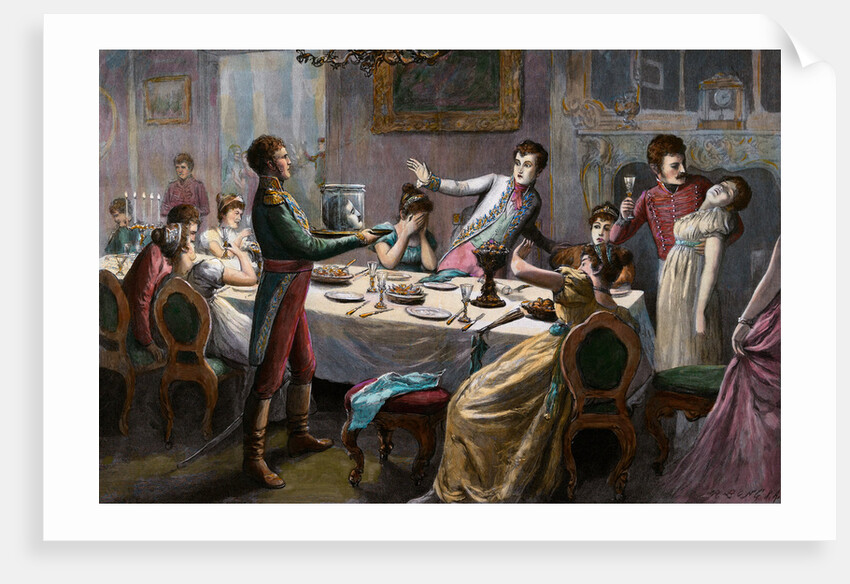 The Head of Ferdinand Von Schill. Head Floating behind Glass by Anonymous