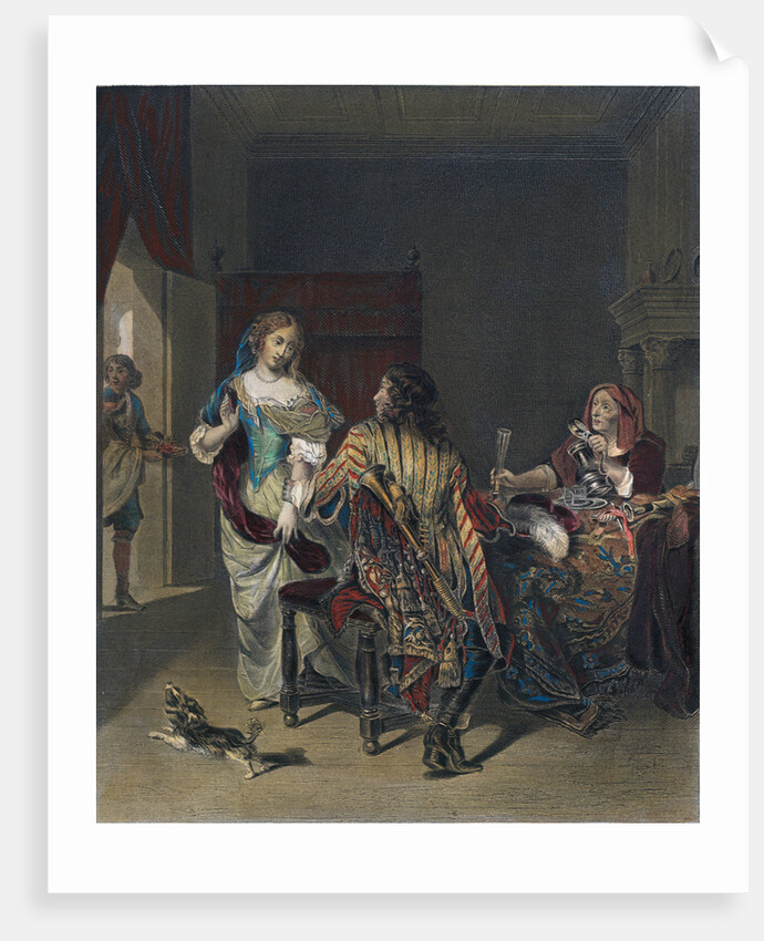 The Rejected Proposal. Wine Glass by Anonymous