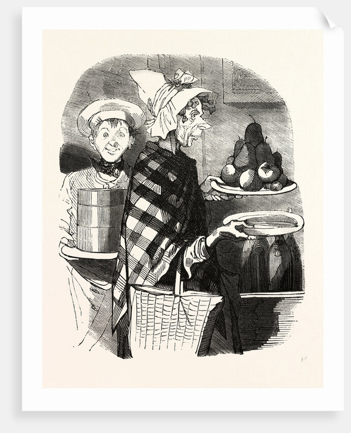 French Lady and a Cook Bring the Desserts by Anonymous