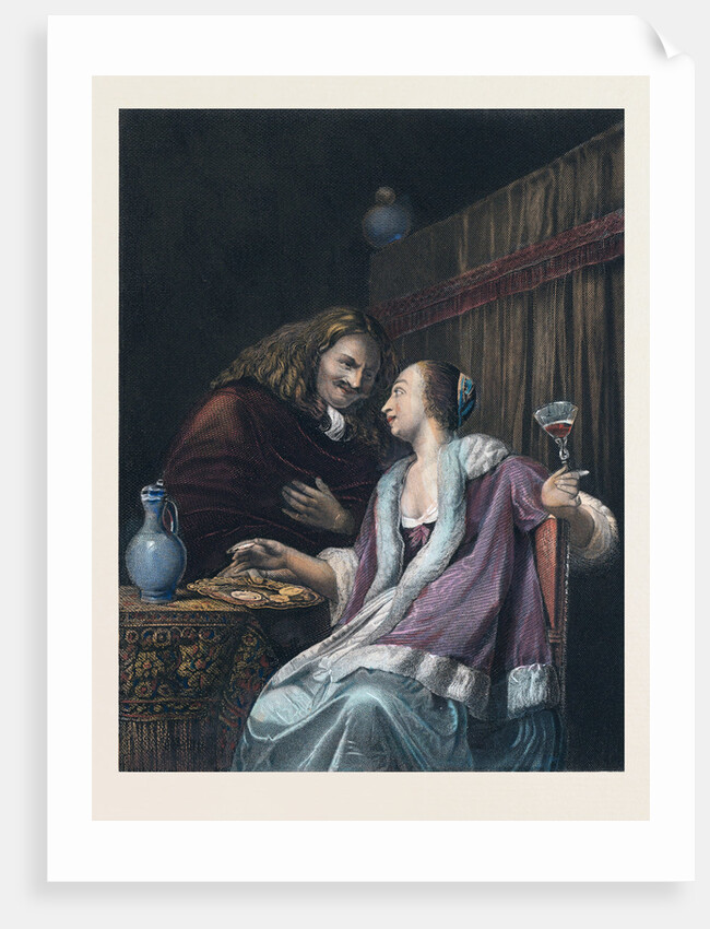 Lunch with Oysters and Wine by Anonymous