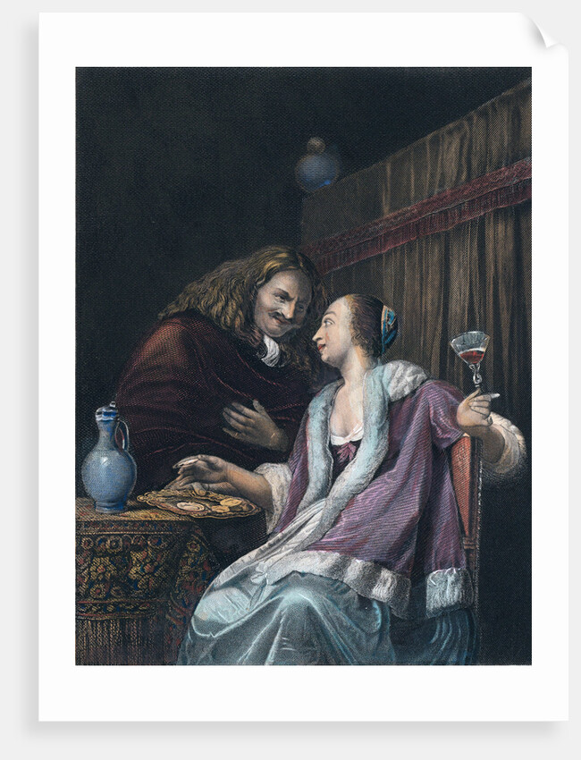 Lunch with Oysters and Wine by Anonymous