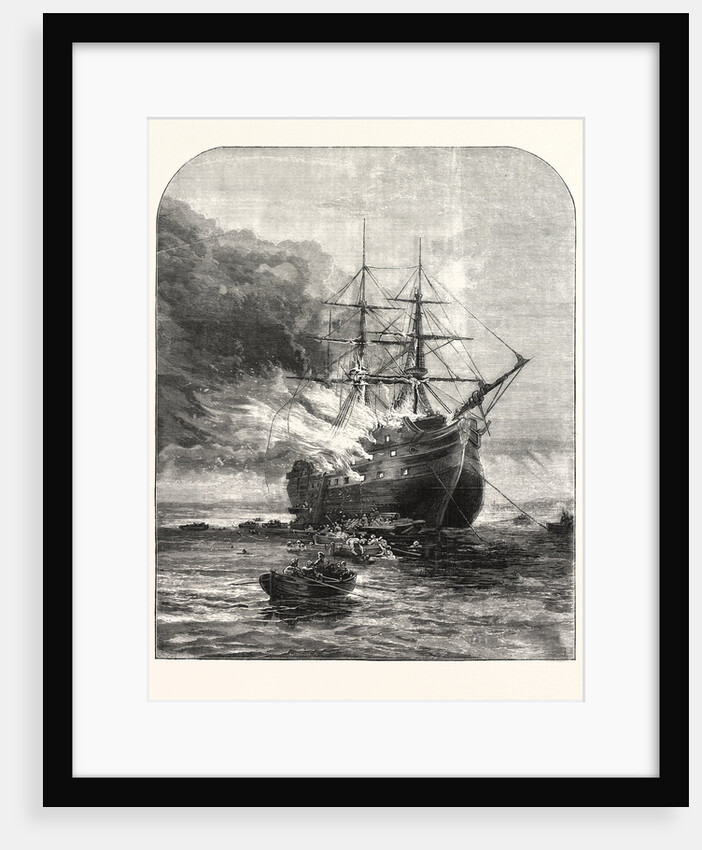 Destruction of the Goliath Training Ship, Off Grays, Essex, by Fire, 1876 by Anonymous