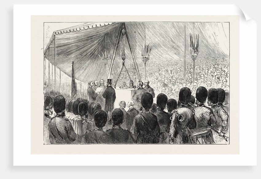 H.R.H. The Duke of Edinburgh Laying the Foundation Stone of the New National Opera House, Victoria Embankment. London by Anonymous