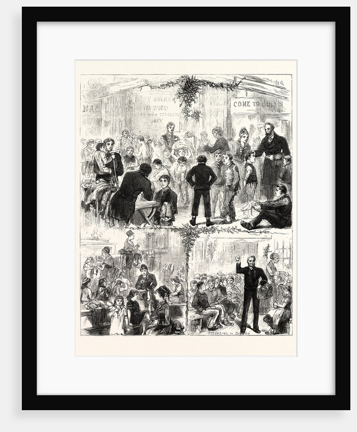 Christmas Day at the Golden Lane Mission: Clothing and Feeding the Ragged Children, 1876 by Anonymous