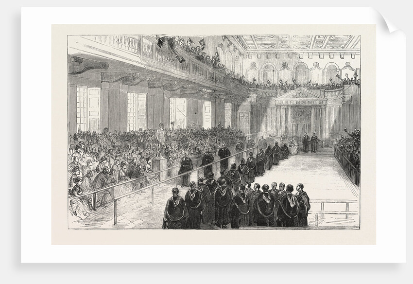 Conferring Degrees in the Senate House, Cambridge: Presenting the Wooden Spoon by Anonymous
