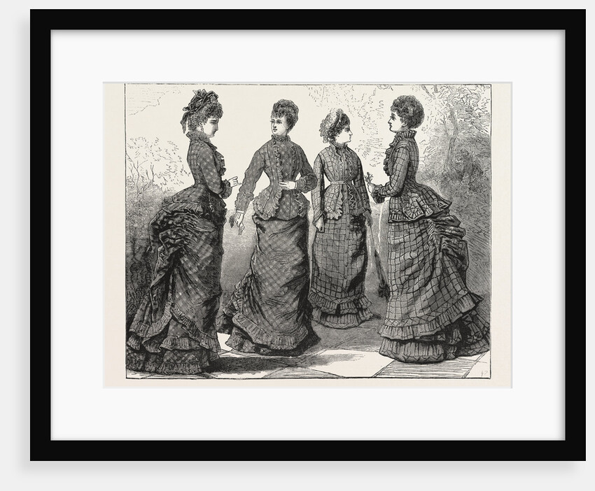 Continental Basque, Long Round Overskirt, and Walking Skirt, Back and Front, Fashion for April by Anonymous