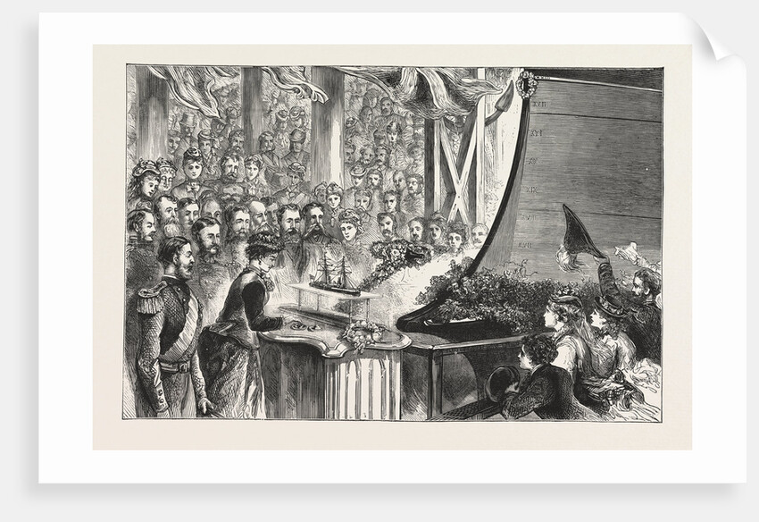 The Princess Louise at Portsmouth, Christening of the Inflexible by Anonymous