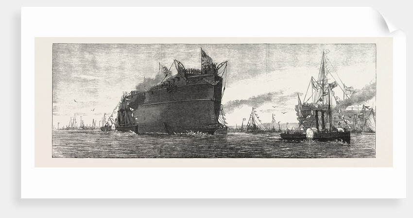 The Inflexible Being Towed to Her Moorings by Anonymous