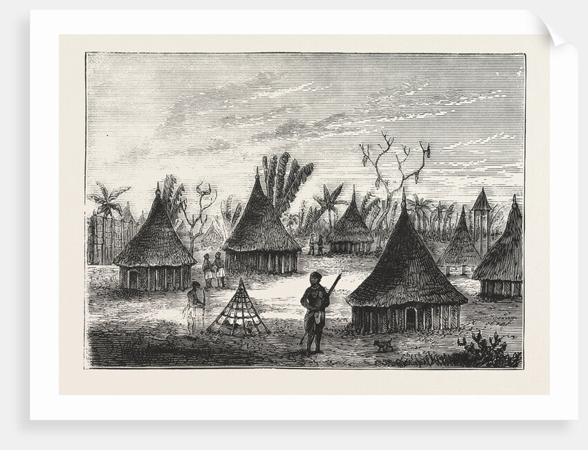 Lieutenant Cameron in Central Africa, Sona Bazh, a Ulundo Village on the Frontier of Tovale by Anonymous