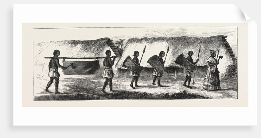 Lieutenant Cameron in Central Africa, Karimbu (Chief Near Kwakasongo) and His Train by Anonymous