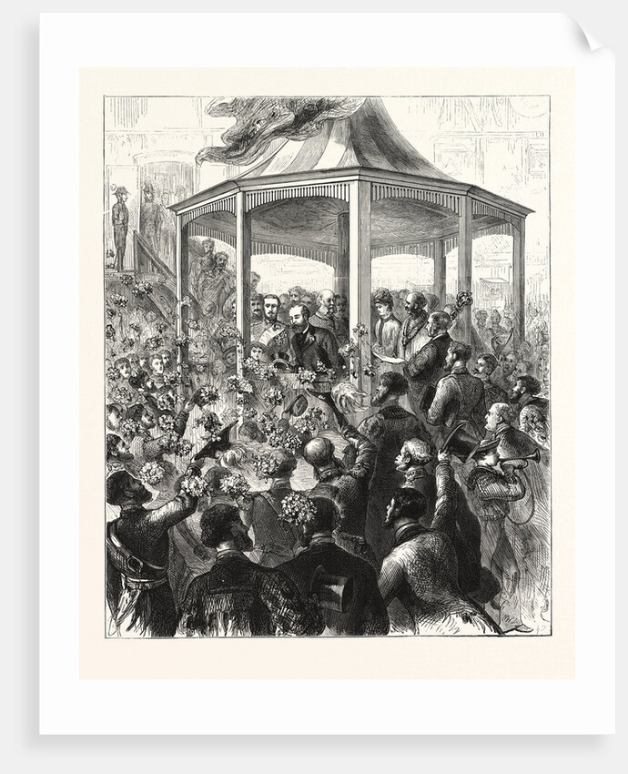 The Reception at the Pavilion, Portsmouth Dockyard, a Floral Display by Anonymous