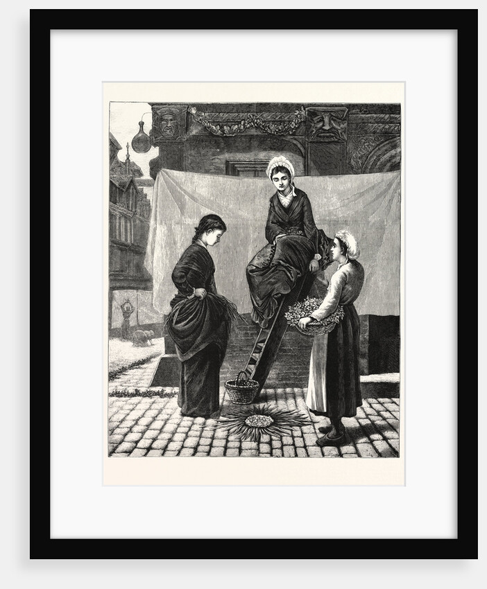 Preparing for the Fete Dieu at Lisieux, France by Anonymous