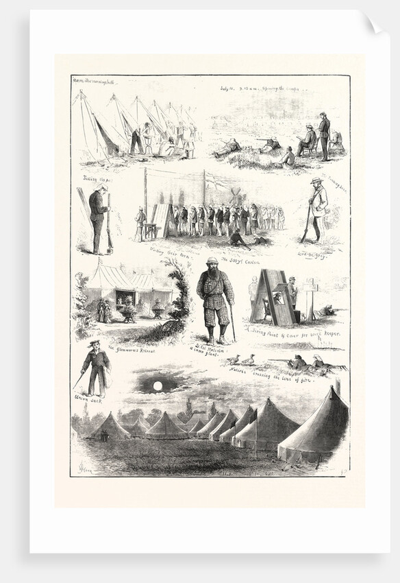 Life Under Canvas, Sketches at the Volunteer Camp at Wimbledon by Anonymous