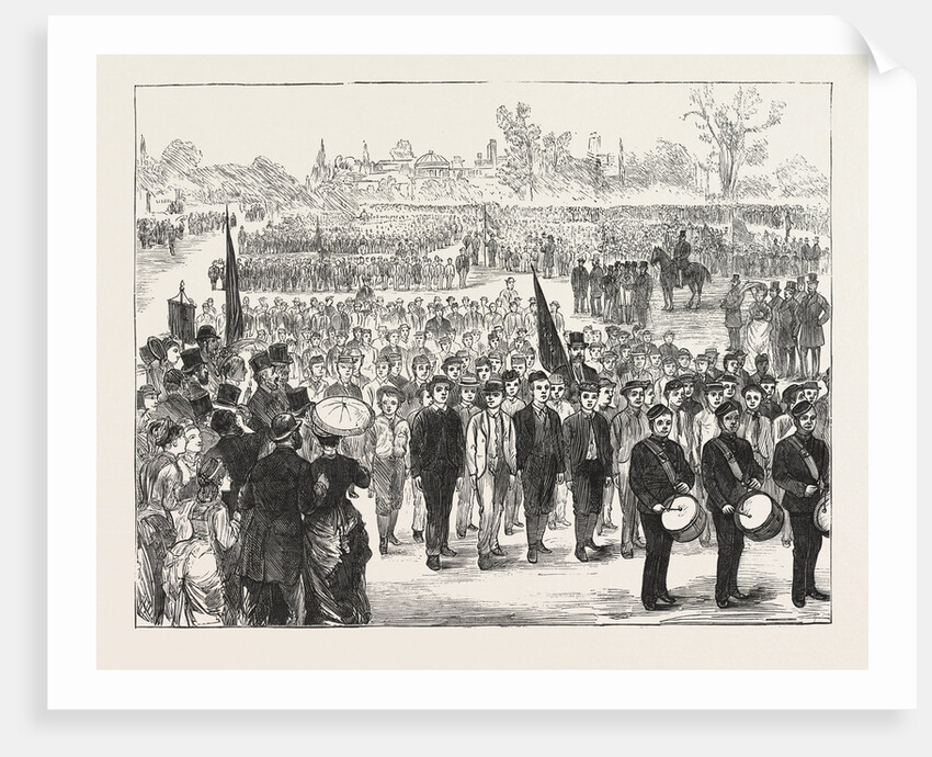 Drill Inspection of Boys Attending Schools Under the Control of the School Board for London, in Regents Park, London by Anonymous