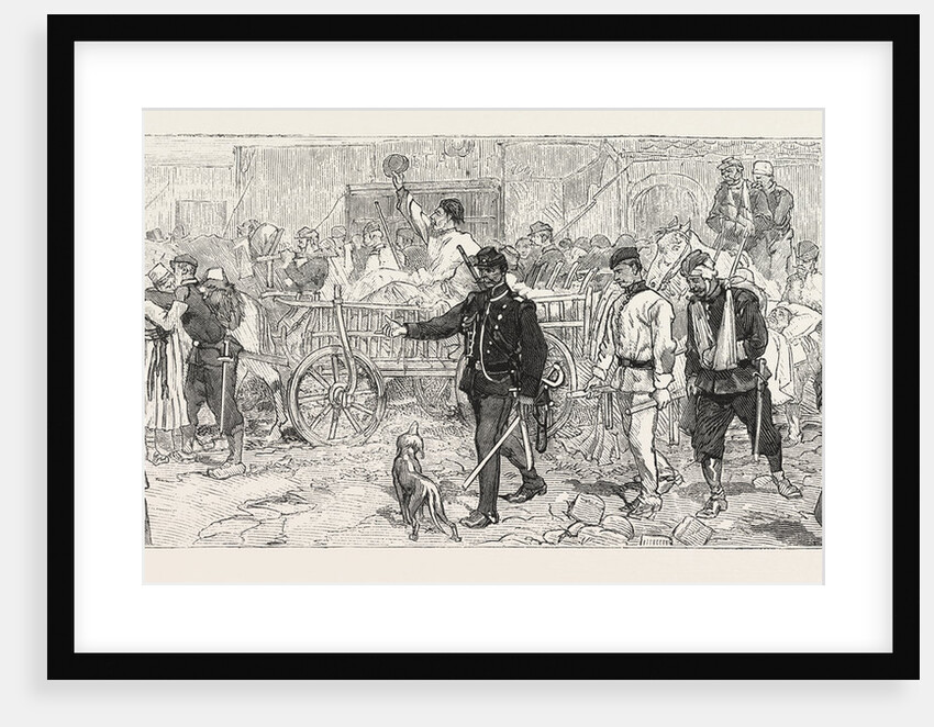 The Turco Servian War, a Convoy of Wounded Soldiers Arriving at Belgrade by Anonymous