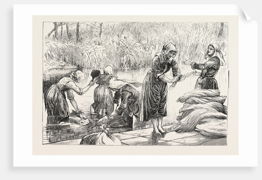 Sketches in Brittany, France, Women of Vannes Washing by Anonymous