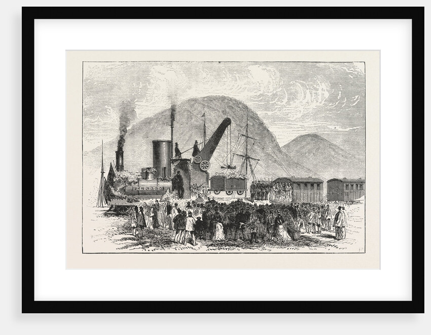 Railway Enterprise in New Zealand, Hoisting the First Truck of Coal on the Greymouth and Brunnerton Railway by Anonymous