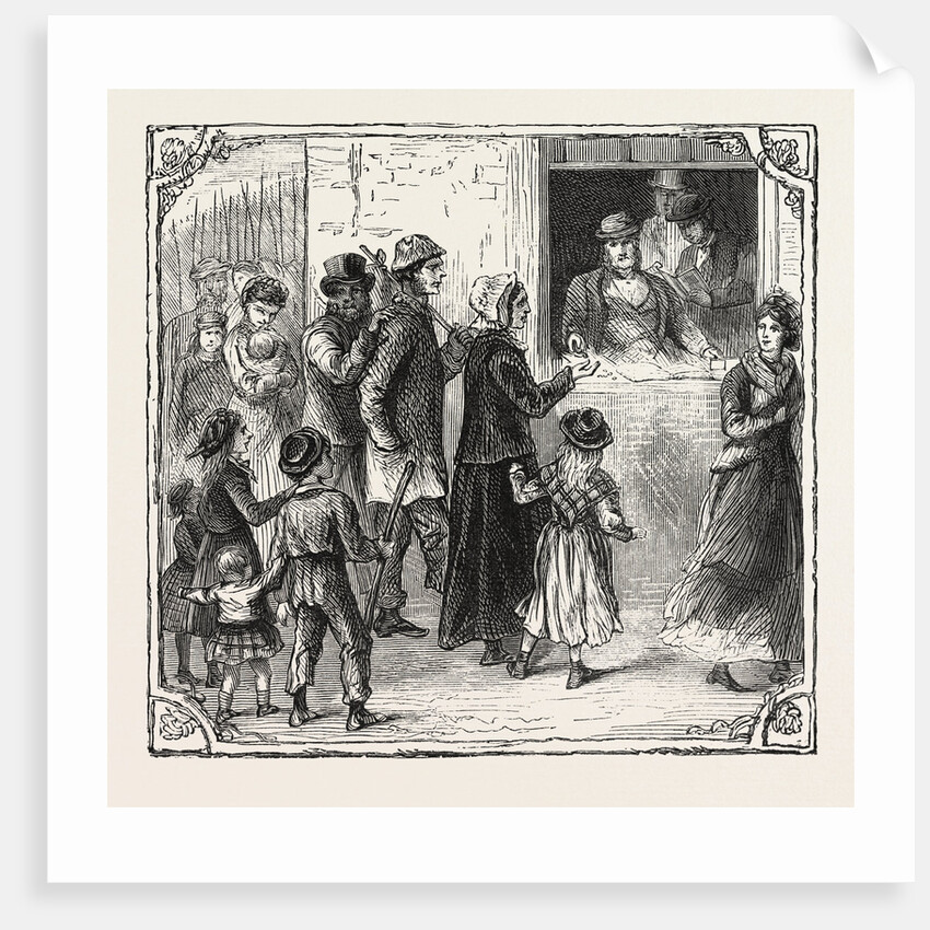 Hops and Hop Pickers, in a Kentish Hop Garden, Kent, England, Pay Day by Anonymous