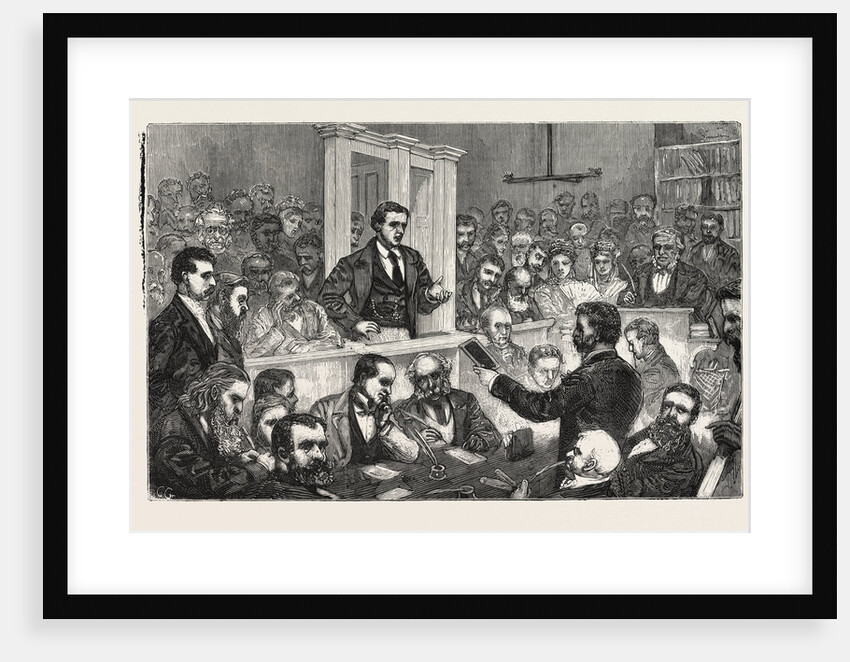 The Dr. Slade Prosecution, Sketch in Court During the Second Hearing, Re-Examination of Professor Lankester by Anonymous
