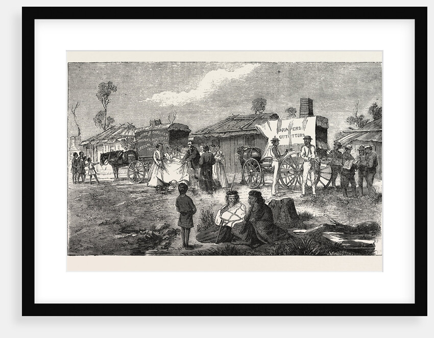 Hawkers at an Aboriginal Station, Australia, Georgetown, South Australia by Anonymous