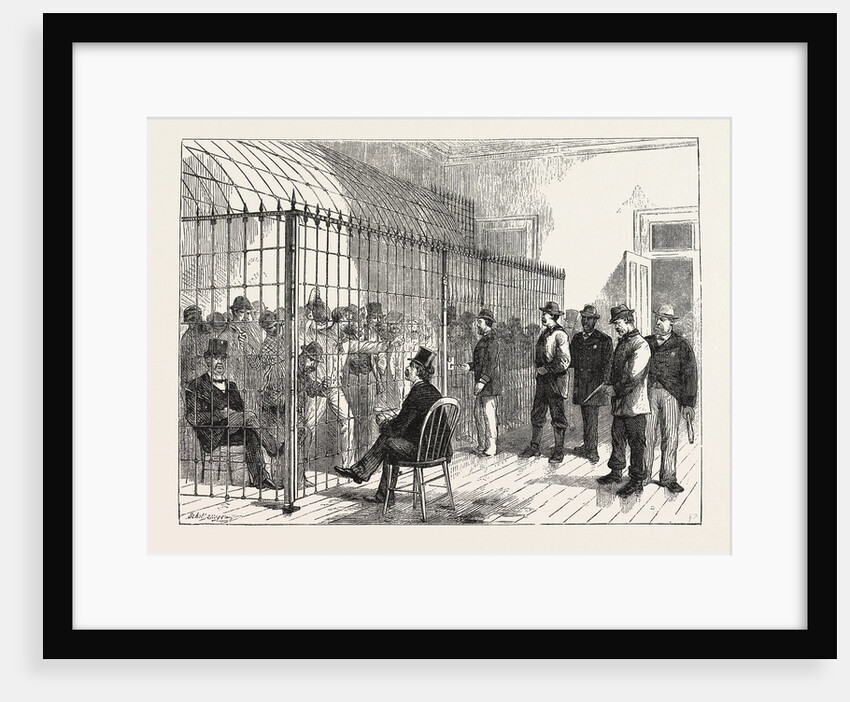 Voters on Election-Day in the New Post Office, New York, United States by Anonymous