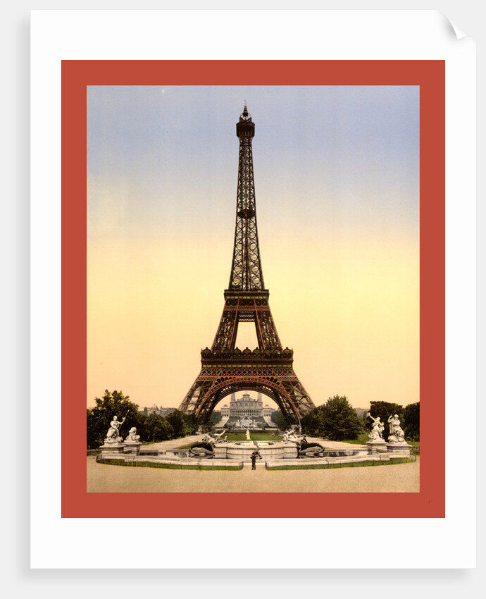 Eiffel Tower, Full-View Looking Toward the Trocadero, Exposition Universal, 1900, Paris, France, Between Ca. 1890 and Ca. 1900 by Anonymous