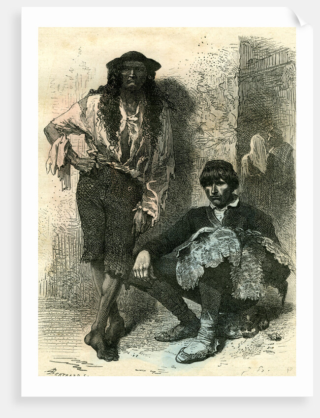 Slovenia Gypsy and Farmer 19th Century by Anonymous