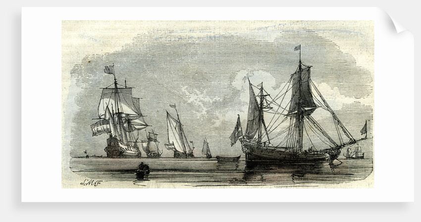 Ocean Ships UK 17th Century by Anonymous