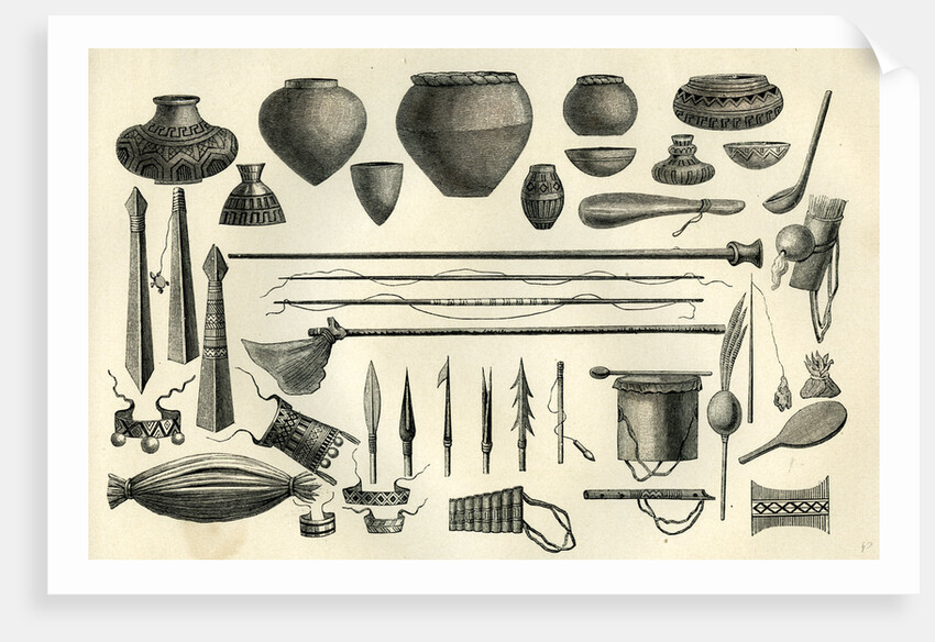 Objects of the Chontaquiros Indians 1869 Peru by Anonymous