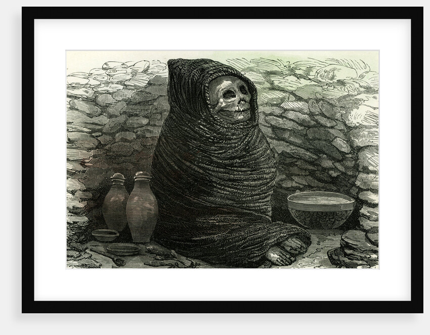 Mummy of an Aymara Indian 1869 Peru by Anonymous