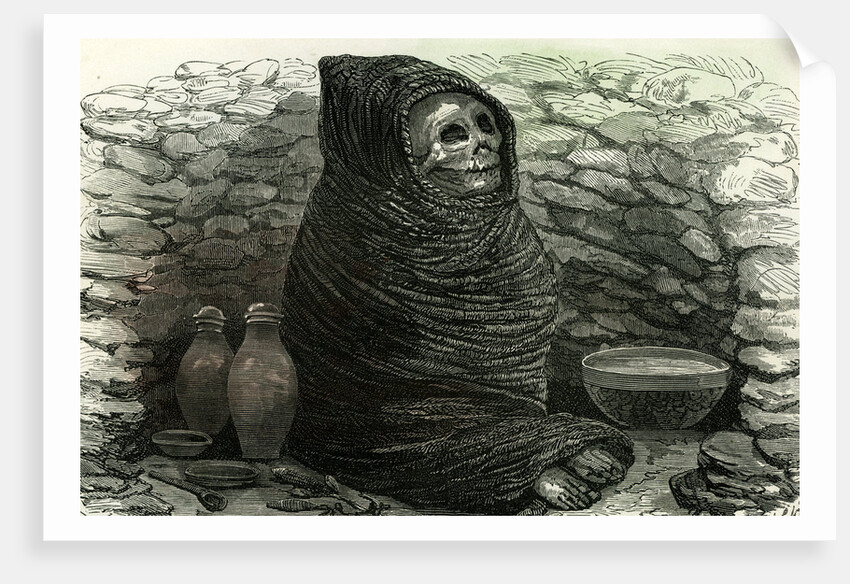 Mummy of an Aymara Indian 1869 Peru by Anonymous