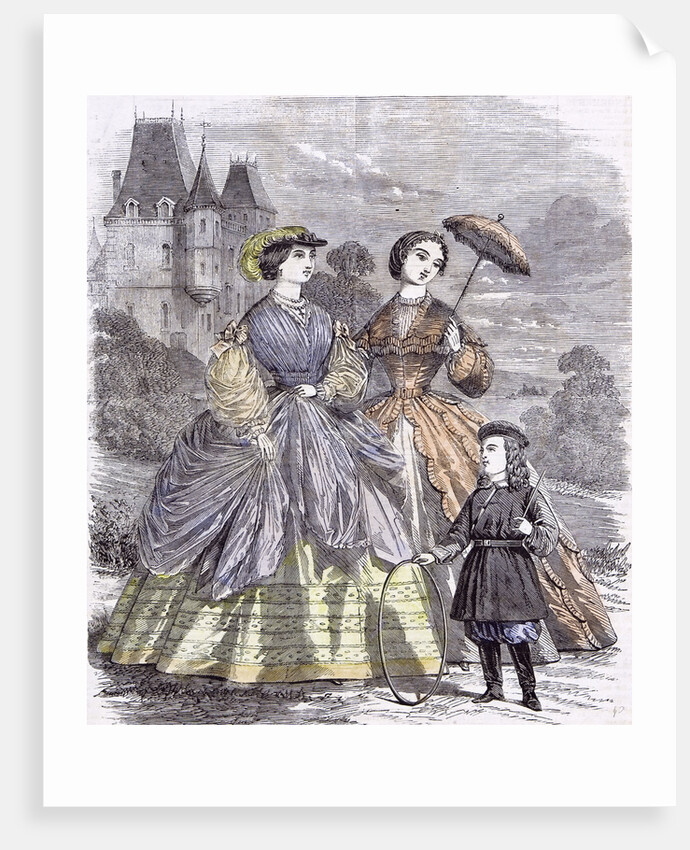 The Paris Fashions for June Child 1860 by Anonymous