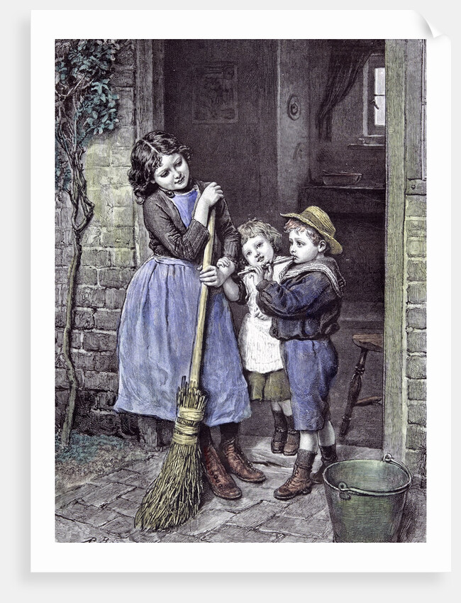 Children and the Saturday's Purchase 1891 by Anonymous