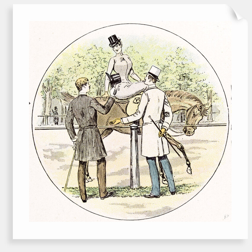 Lady on Her Horse in 1892 by Anonymous