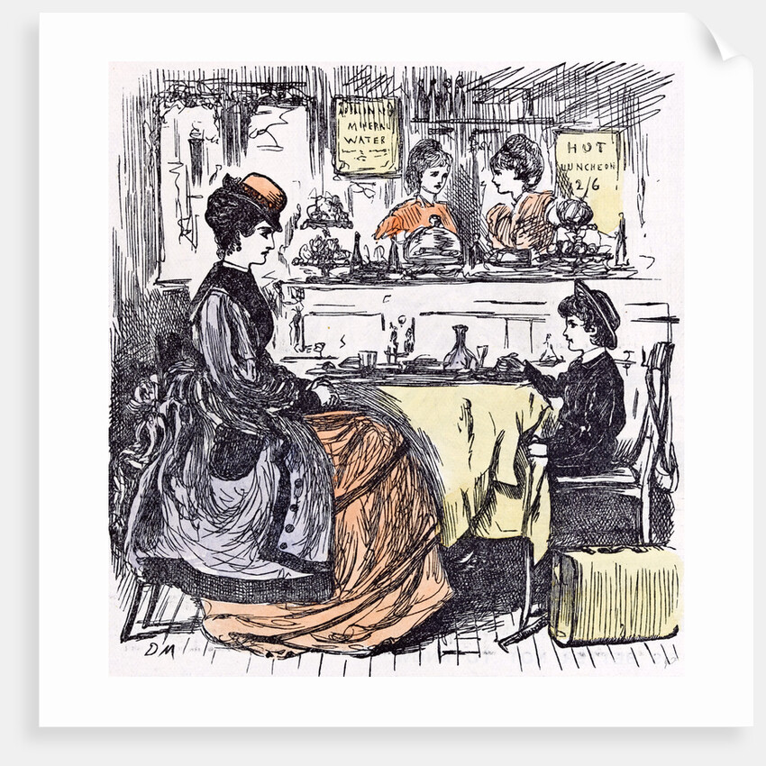 Governess and Boy at the Restaurant 1873 by Anonymous